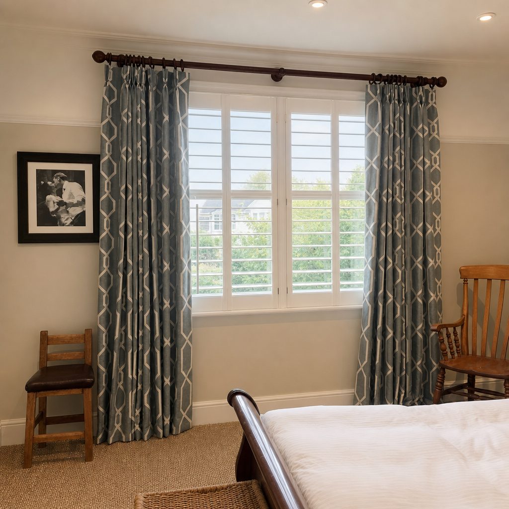 Patterned window curtains
