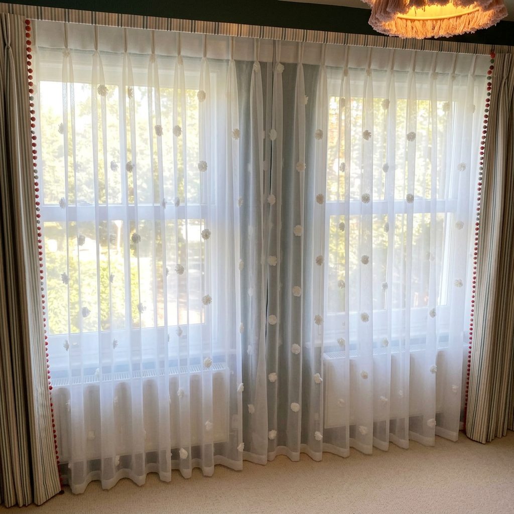 White sheer curtains