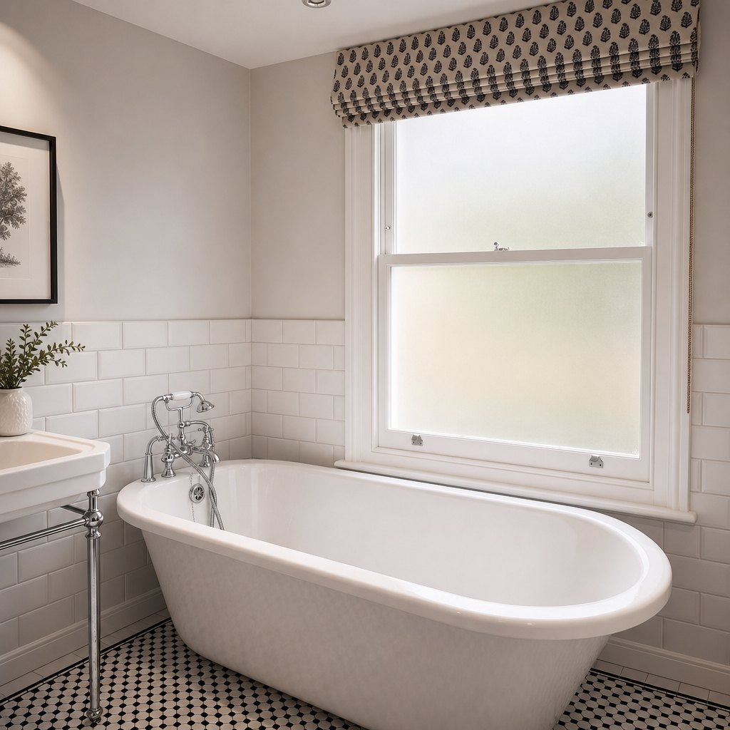 Bathroom Roman blind