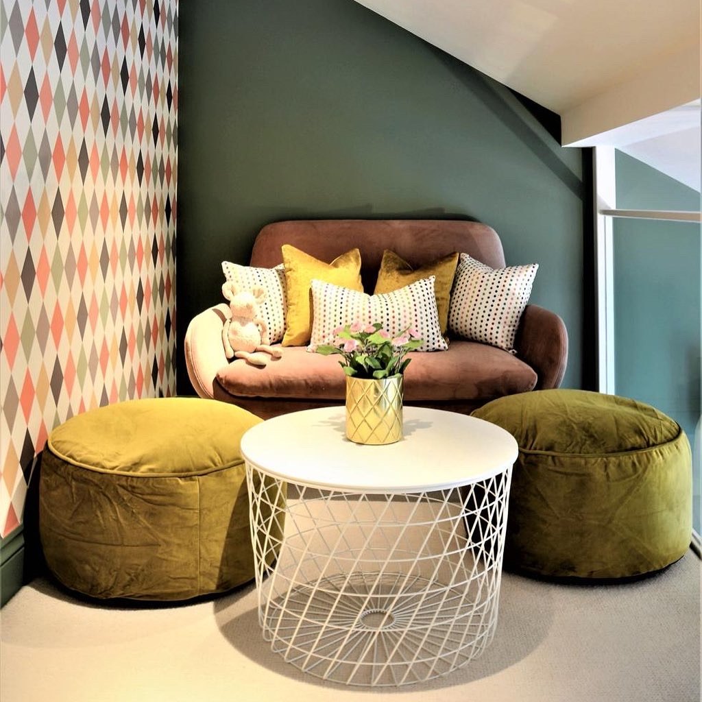 Custom cushions in a bedroom setting